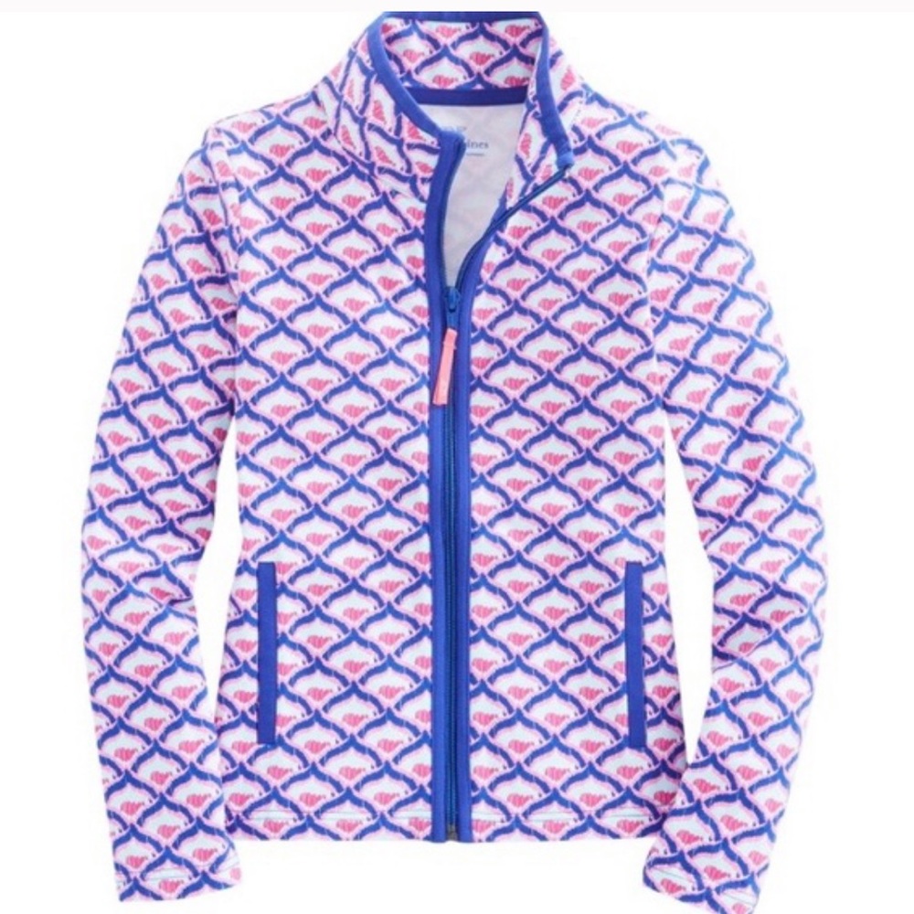Vineyard Vines Whale Tale Fish Scale Full Zip